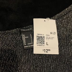 Metallic One-Shoulder Crop Top